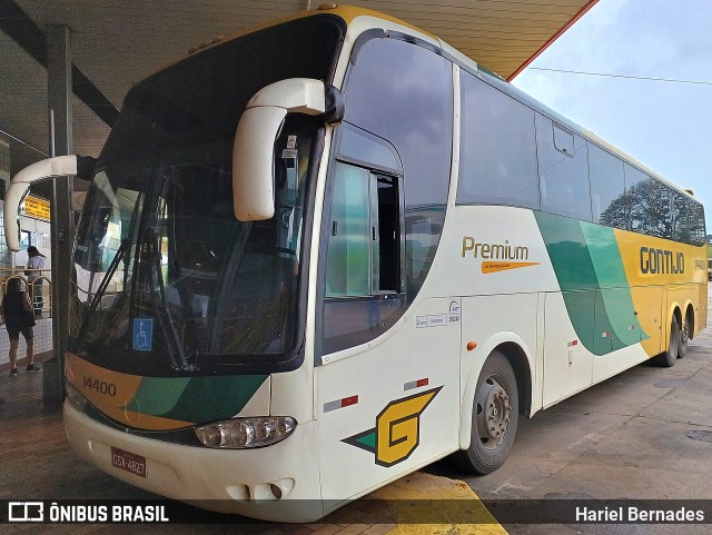 Empresa Gontijo de Transportes 14400 na cidade de João Monlevade, Minas Gerais, Brasil, por Hariel Bernades. ID da foto: 11646545.