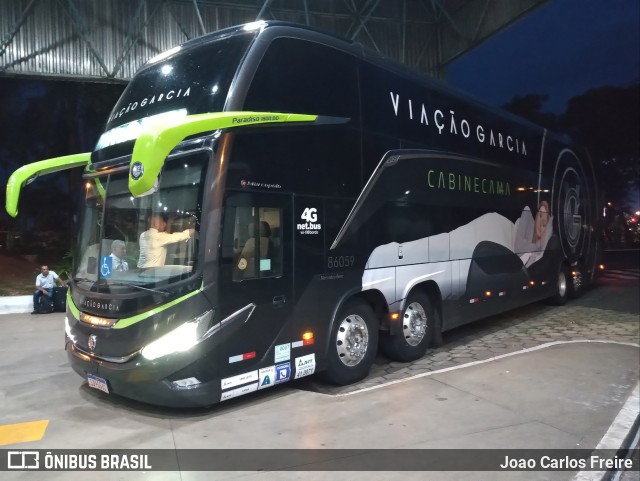 Viação Garcia 86059 na cidade de Bauru, São Paulo, Brasil, por Joao Carlos Freire. Número da foto: #11646710.