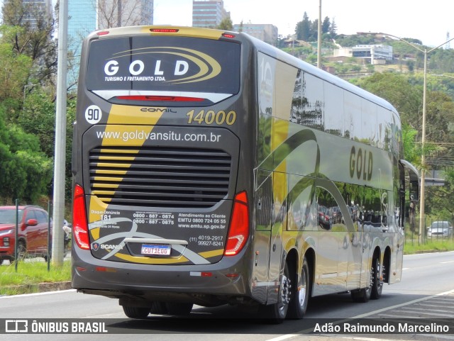 Gold Turismo e Fretamento 14000 na cidade de Belo Horizonte, Minas Gerais, Brasil, por Adão Raimundo Marcelino. ID da foto: 11647250.