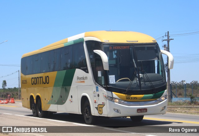 Empresa Gontijo de Transportes 18335 na cidade de Vitória da Conquista, Bahia, Brasil, por Rava Ogawa. ID da foto: 11645726.