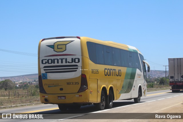 Empresa Gontijo de Transportes 18335 na cidade de Vitória da Conquista, Bahia, Brasil, por Rava Ogawa. ID da foto: 11645732.