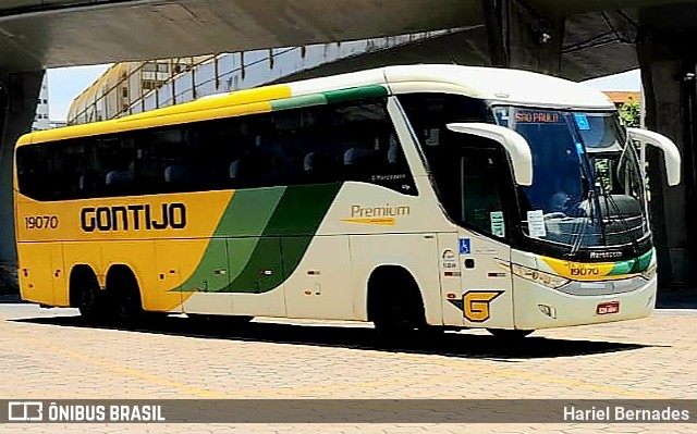 Empresa Gontijo de Transportes 19070 na cidade de Belo Horizonte, Minas Gerais, Brasil, por Hariel Bernades. ID da foto: 11649387.