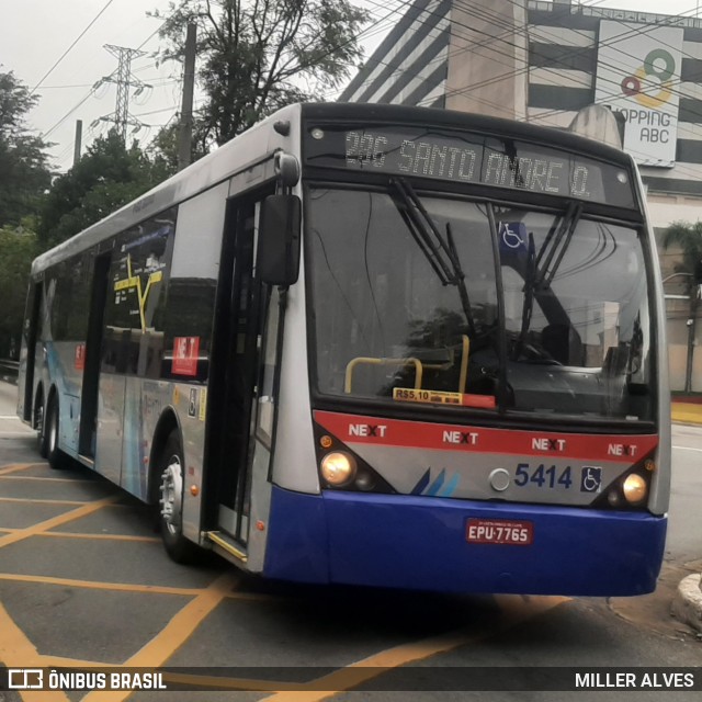 Next Mobilidade - ABC Sistema de Transporte 5414 na cidade de Santo André, São Paulo, Brasil, por MILLER ALVES. Número da foto: #11648887.