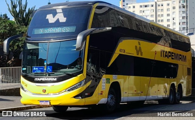 Viação Itapemirim 40136 na cidade de Belo Horizonte, Minas Gerais, Brasil, por Hariel Bernades. ID da foto: 11649454.