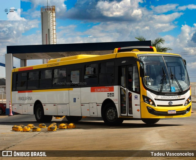 Viação Araguarina 3190 na cidade de Goiânia, Goiás, Brasil, por Tadeu Vasconcelos. Número da foto: #11650295.