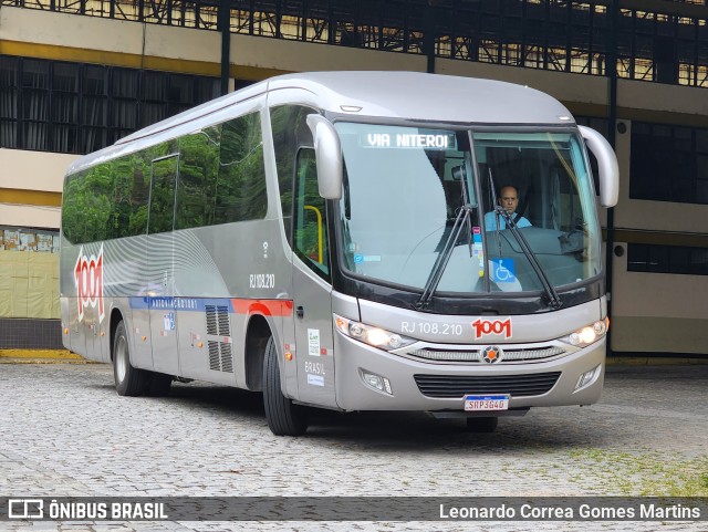 Auto Viação 1001 RJ 108.210 na cidade de Nova Friburgo, Rio de Janeiro, Brasil, por Leonardo Correa Gomes Martins. ID da foto: 11651214.