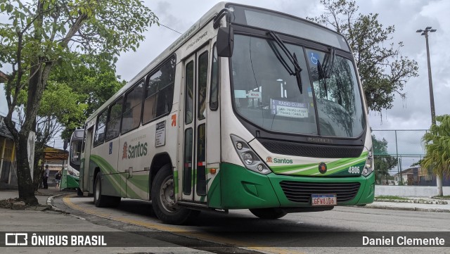 Viação Piracicabana Santos 4806 na cidade de Santos, São Paulo, Brasil, por Daniel Clemente. Número da foto: #11650698.