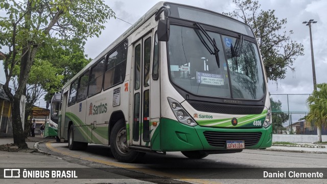 Viação Piracicabana Santos 4806 na cidade de Santos, São Paulo, Brasil, por Daniel Clemente. ID da foto: 11650698.