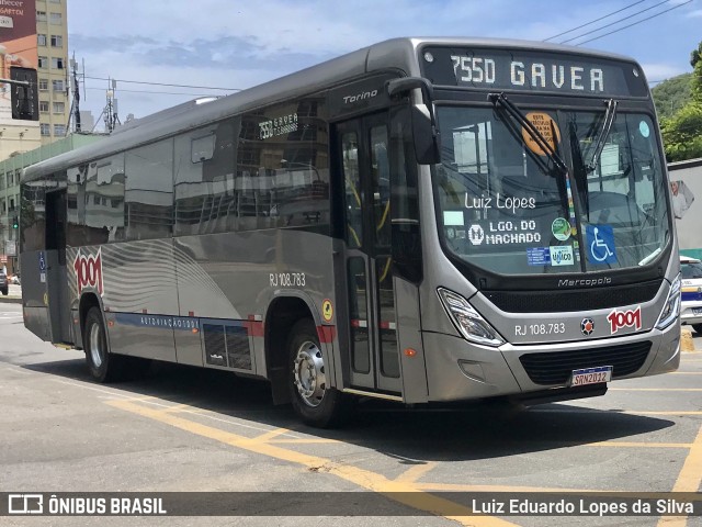 Auto Viação 1001 RJ 108.783 na cidade de Niterói, Rio de Janeiro, Brasil, por Luiz Eduardo Lopes da Silva. ID da foto: 11649928.