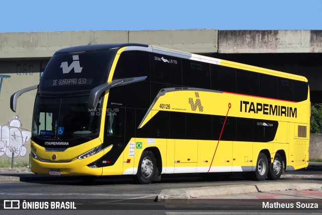 Viação Nova Itapemirim 40126 na cidade de Belo Horizonte, Minas Gerais, Brasil, por Matheus Souza. Número da foto: #11650988.