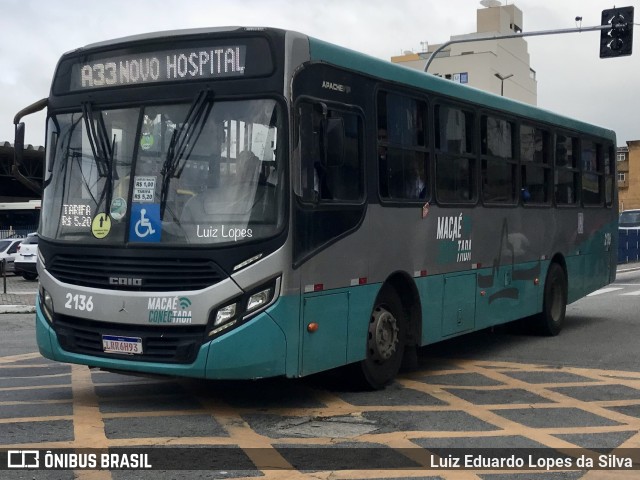 SIT Macaé Transportes 2136 na cidade de Macaé, Rio de Janeiro, Brasil, por Luiz Eduardo Lopes da Silva. Número da foto: #11649969.