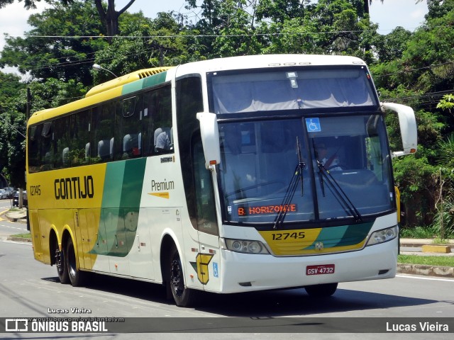 Empresa Gontijo de Transportes 12745 na cidade de Belo Horizonte, Minas Gerais, Brasil, por Lucas Vieira. ID da foto: 11650565.