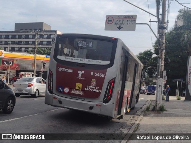 Auto Viação Transcap 8 5468 na cidade de São Paulo, São Paulo, Brasil, por Rafael Lopes de Oliveira. ID da foto: 11650666.