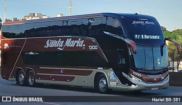 Santa Maria Fretamento e Turismo 1300 na cidade de Betim, Minas Gerais, Brasil, por Hariel BR-381. ID da foto: 11654472.