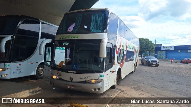 Eucatur - Empresa União Cascavel de Transportes e Turismo 4340 na cidade de Jaru, Rondônia, Brasil, por Gian Lucas  Santana Zardo. ID da foto: 11653078.