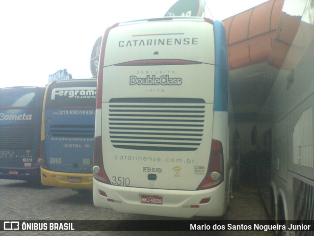 Auto Viação Catarinense 3510 na cidade de Registro, São Paulo, Brasil, por Mario dos Santos Nogueira Junior. ID da foto: 11654641.