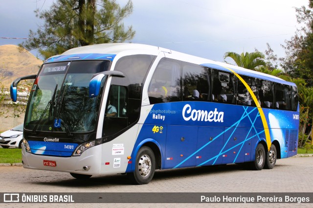 Viação Cometa 14101 na cidade de Três Rios, Rio de Janeiro, Brasil, por Paulo Henrique Pereira Borges. Número da foto: #11653694.
