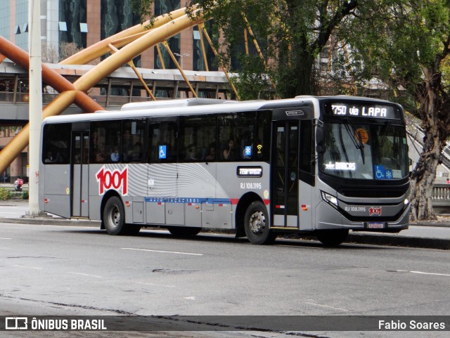 Auto Viação 1001 RJ 108.1195 na cidade de Rio de Janeiro, Rio de Janeiro, Brasil, por Fabio Soares. ID da foto: 11653632.