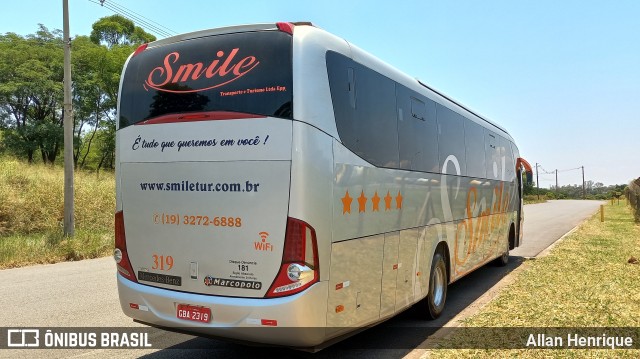 Smile Transportes e Turismo 319 na cidade de Paulínia, São Paulo, Brasil, por Allan Henrique. ID da foto: 11655850.