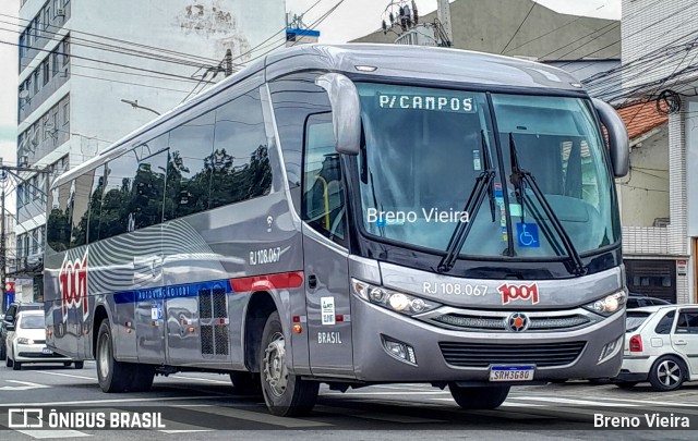 Auto Viação 1001 RJ 108.067 na cidade de Campos dos Goytacazes, Rio de Janeiro, Brasil, por Breno Vieira. ID da foto: 11656448.