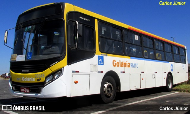 HP Transportes Coletivos 20048 na cidade de Aparecida de Goiânia, Goiás, Brasil, por Carlos Júnior. Número da foto: #11656151.
