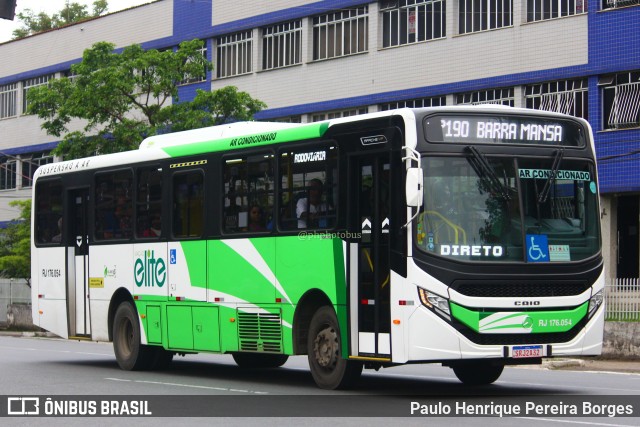 Viação Elite RJ 176.054 na cidade de Volta Redonda, Rio de Janeiro, Brasil, por Paulo Henrique Pereira Borges. Número da foto: #11659775.