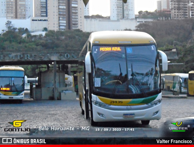 Empresa Gontijo de Transportes 21435 na cidade de Belo Horizonte, Minas Gerais, Brasil, por Valter Francisco. ID da foto: 11658947.