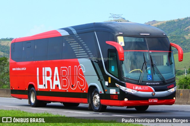 Lirabus 11802 na cidade de Roseira, São Paulo, Brasil, por Paulo Henrique Pereira Borges. Número da foto: #11662018.