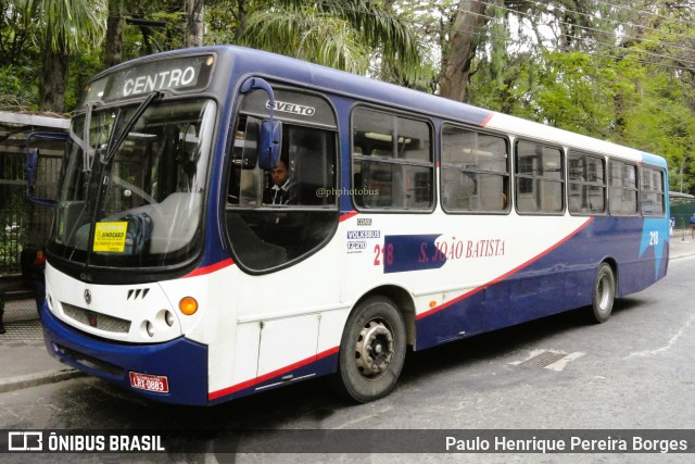 São João Batista Transportes e Turismo 218 na cidade de Barra Mansa, Rio de Janeiro, Brasil, por Paulo Henrique Pereira Borges. ID da foto: 11661933.