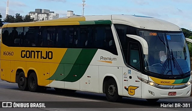 Empresa Gontijo de Transportes 16060 na cidade de Betim, Minas Gerais, Brasil, por Hariel BR-381. ID da foto: 11661043.