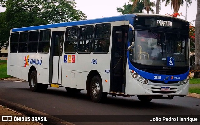 Auto Viação Jauense 3890 na cidade de Jaú, São Paulo, Brasil, por João Pedro Henrique. Número da foto: #11662496.