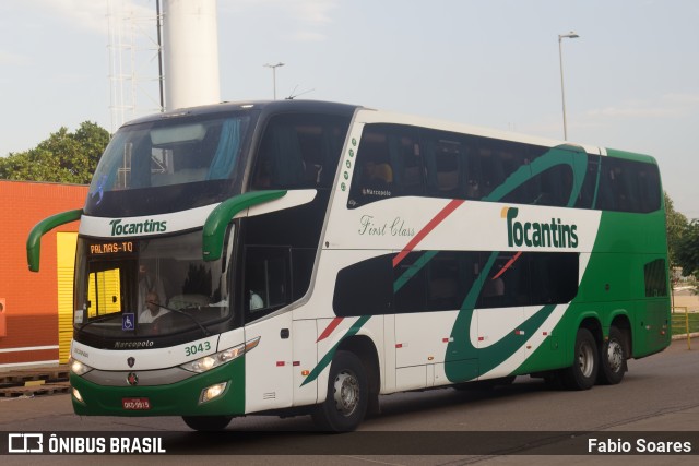 Tocantins Transportes e Turismo 3043 na cidade de Palmas, Tocantins, Brasil, por Fabio Soares. Número da foto: #11661026.