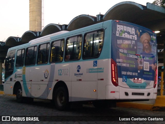 Auto Viação São José 12702 na cidade de Fortaleza, Ceará, Brasil, por Lucas Caetano. Número da foto: #11661859.