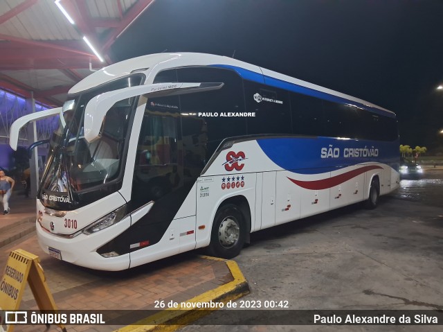 Viação São Cristóvão 3010 na cidade de Perdões, Minas Gerais, Brasil, por Paulo Alexandre da Silva. ID da foto: 11661433.