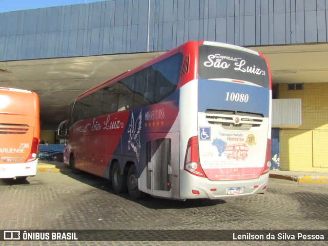 Expresso São Luiz 10080 na cidade de Caruaru, Pernambuco, Brasil, por Lenilson da Silva Pessoa. Número da foto: #11593804.