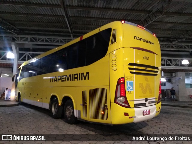 Viação Itapemirim 60037 na cidade de Ipatinga, Minas Gerais, Brasil, por André Lourenço de Freitas. ID da foto: 11594832.