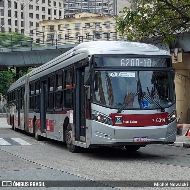 Viação Gatusa Transportes Urbanos 7 6314 na cidade de São Paulo, São Paulo, Brasil, por Michel Nowacki. Número da foto: #11594680.