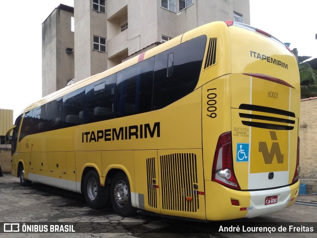 Viação Itapemirim 60001 na cidade de Ipatinga, Minas Gerais, Brasil, por André Lourenço de Freitas. Número da foto: #11594843.