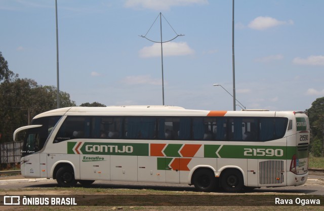 Empresa Gontijo de Transportes 21590 na cidade de Vitória da Conquista, Bahia, Brasil, por Rava Ogawa. ID da foto: 11594094.