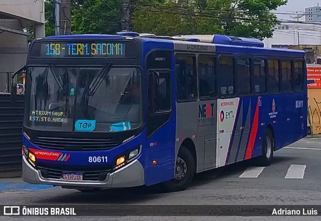 Next Mobilidade - ABC Sistema de Transporte 80.611 na cidade de Mauá, São Paulo, Brasil, por Adriano Luis. ID da foto: 11594833.