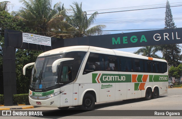 Empresa Gontijo de Transportes 21590 na cidade de Vitória da Conquista, Bahia, Brasil, por Rava Ogawa. ID da foto: 11594081.