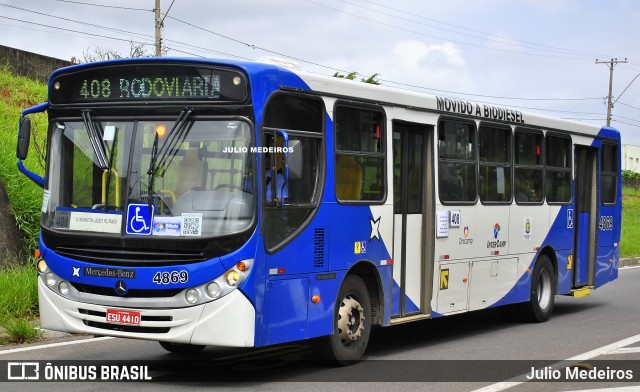 Onicamp Transporte Coletivo 4869 na cidade de Campinas, São Paulo, Brasil, por Julio Medeiros. Número da foto: #11593573.