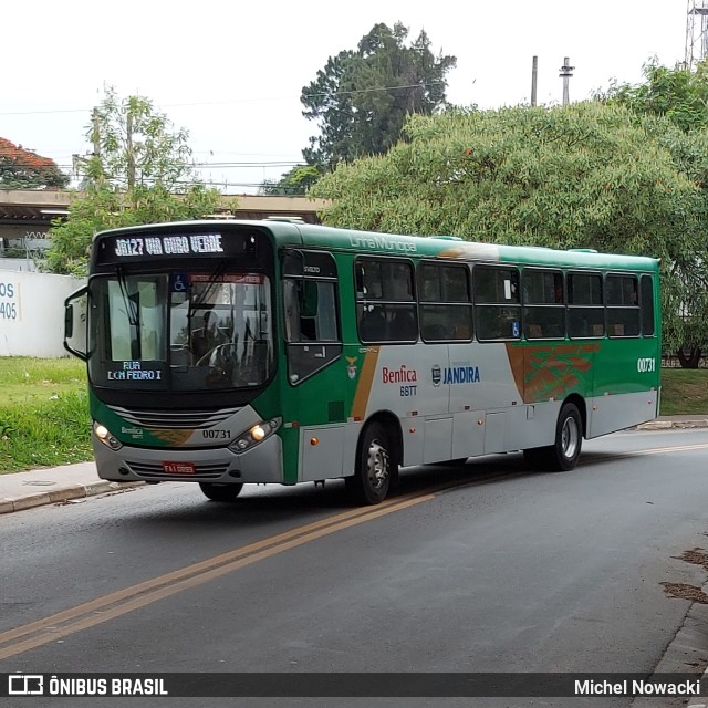 BBTT - Benfica Barueri Transporte e Turismo 00731 na cidade de Jandira, São Paulo, Brasil, por Michel Nowacki. ID da foto: 11664539.