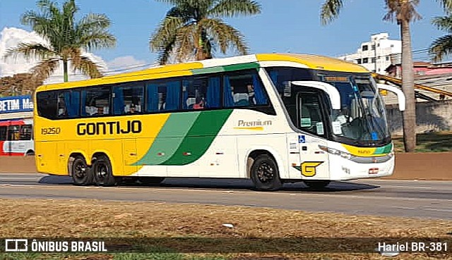 Empresa Gontijo de Transportes 19250 na cidade de Betim, Minas Gerais, Brasil, por Hariel BR-381. ID da foto: 11663429.