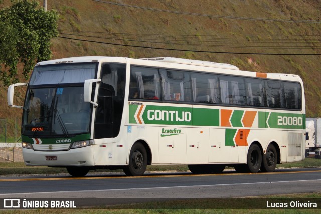 Empresa Gontijo de Transportes 20080 na cidade de Muriaé, Minas Gerais, Brasil, por Lucas Oliveira. ID da foto: 11663988.