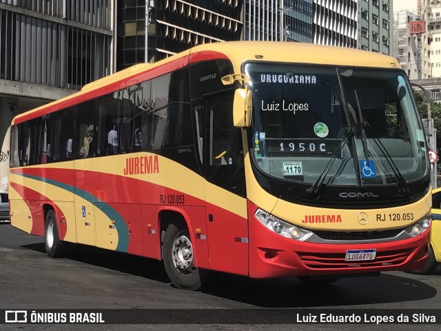 Auto Viação Jurema RJ 120.053 na cidade de Rio de Janeiro, Rio de Janeiro, Brasil, por Luiz Eduardo Lopes da Silva. Número da foto: #11663017.
