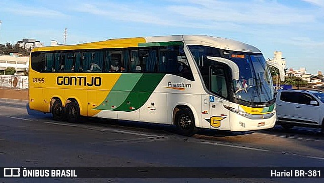 Empresa Gontijo de Transportes 18195 na cidade de Betim, Minas Gerais, Brasil, por Hariel BR-381. ID da foto: 11663383.