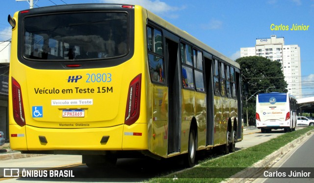 HP Transportes Coletivos 20803 na cidade de Goiânia, Goiás, Brasil, por Carlos Júnior. ID da foto: 11664862.