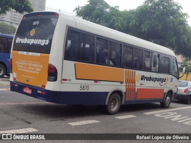 Auto Viação Urubupungá 5870 na cidade de São Paulo, São Paulo, Brasil, por Rafael Lopes de Oliveira. Número da foto: #11596591.