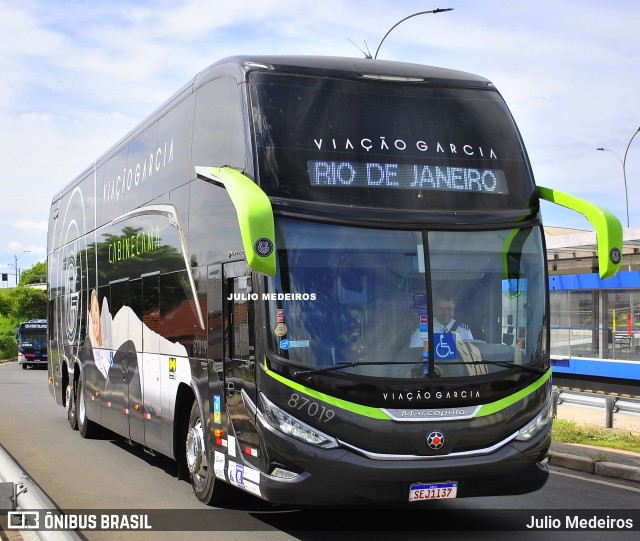 Viação Garcia 87019 na cidade de Campinas, São Paulo, Brasil, por Julio Medeiros. ID da foto: 11597510.